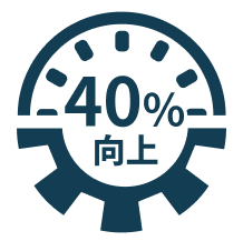 生産性 40% 向上